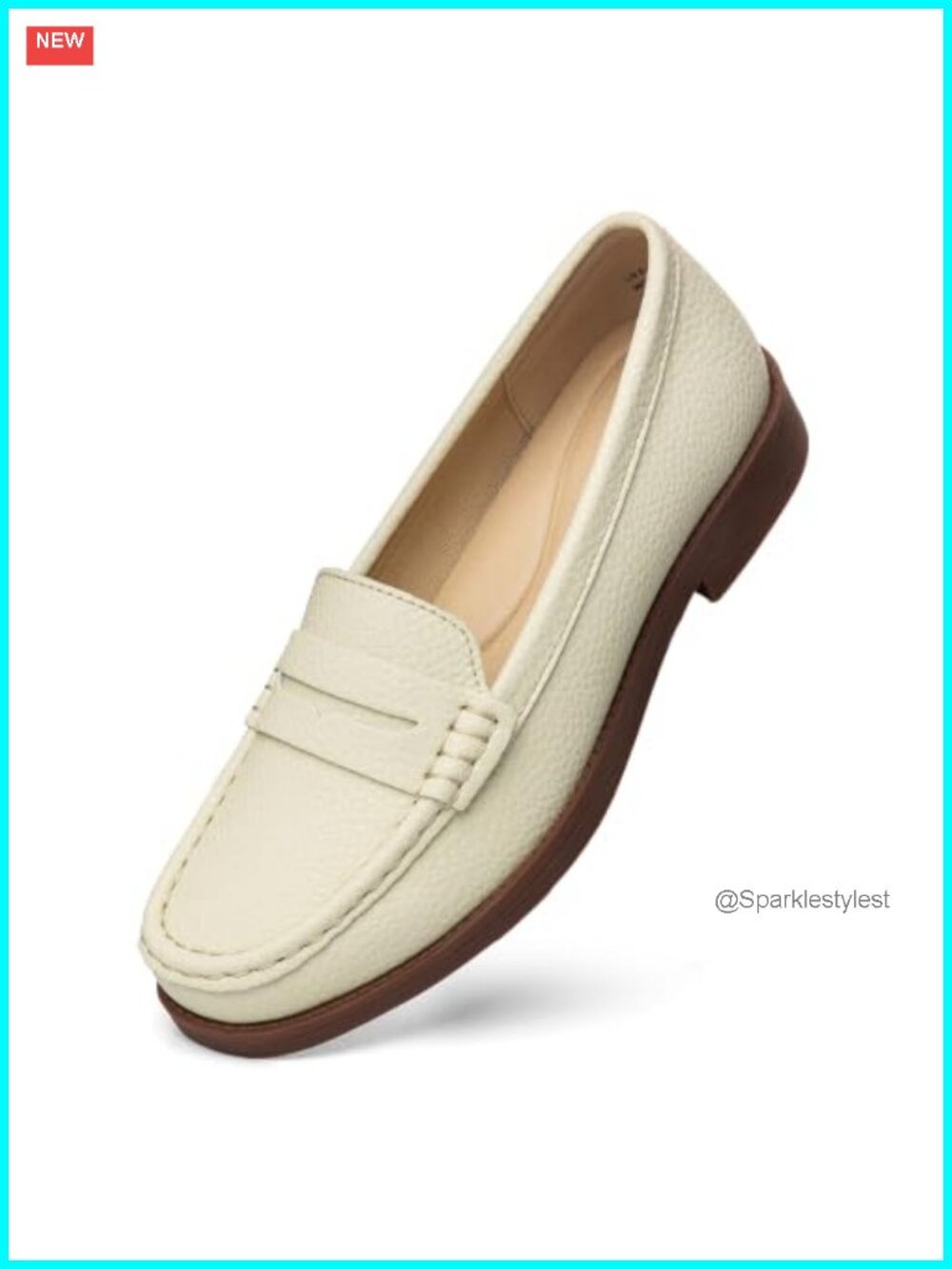 Women's Leather Penny Loafers Slip On Business Casual Dress Shoes